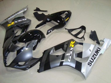Custom 2003-2004 Grey Silver Suzuki GSXR 1000 Motorcycle Fairings Kit