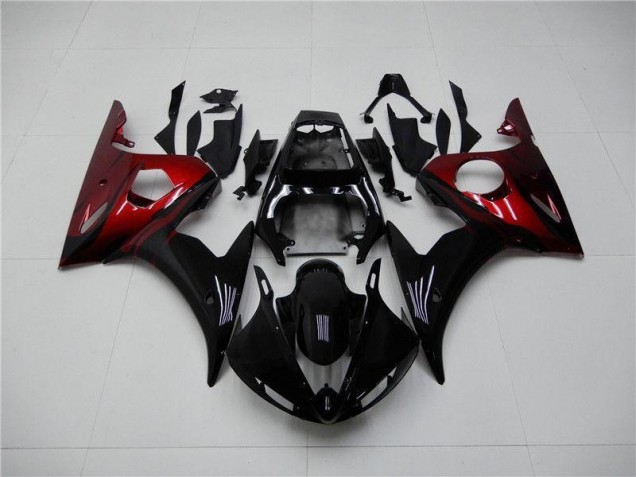 Custom 2003-2005 Black Red Yamaha YZF R6 Motorcycle Replacement Fairings Custom 2003-2005 Black Red Yamaha YZF R6 Motorcycle Replacement Fairings