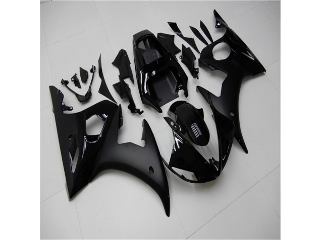 Aftermarket 2003-2005 Glossy Matte Black Yamaha YZF R6 Motor Fairings