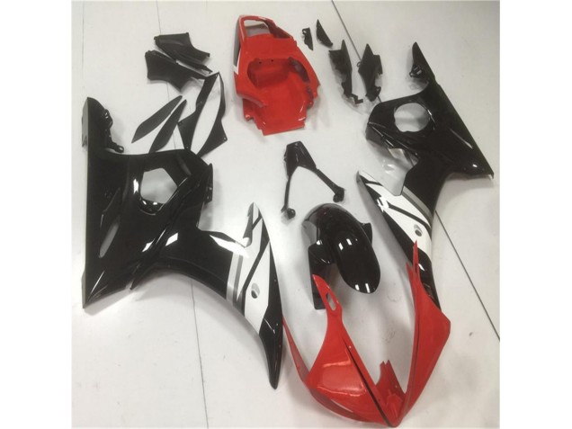 Custom 2003-2005 Red Black White Yamaha YZF R6 Motorbike Fairings Custom 2003-2005 Red Black White Yamaha YZF R6 Motorbike Fairings