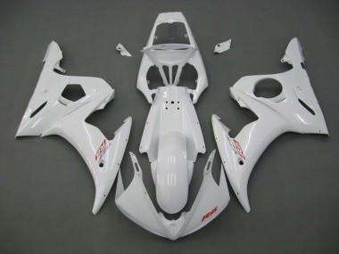 Custom 2003-2005 White Yamaha YZF R6 Motorbike Fairings