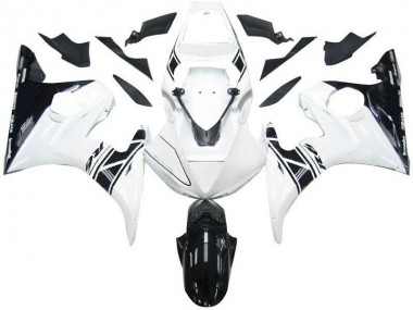 Custom 2003-2005 Black White Tribal Yamaha YZF R6 Motorcycle Fairing