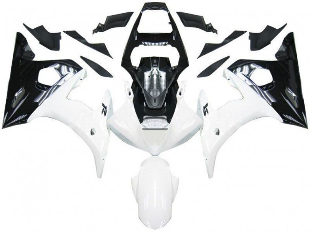 Custom 2003-2005 Black White Yamaha YZF R6 Motorcycle Fairing Kits Custom 2003-2005 Black White Yamaha YZF R6 Motorcycle Fairing Kits