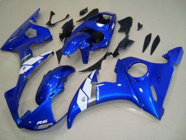 Custom 2003-2005 OEM Style Blue Yamaha YZF R6 Bike Fairings Custom 2003-2005 OEM Style Blue Yamaha YZF R6 Bike Fairings
