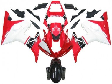 Custom 2003-2005 Red White Black Yamaha YZF R6 Motorcycle Bodywork