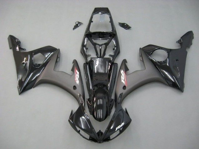 Custom 2003-2005 Contrast Black Yamaha YZF R6 Motorcycle Replacement Fairings Custom 2003-2005 Contrast Black Yamaha YZF R6 Motorcycle Replacement Fairings
