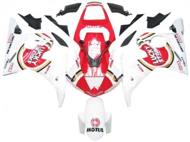 Aftermarket 2003-2005 Yamaha YZF R6 Motorcycle Fairings MF2415 - White Red Lucky Strike