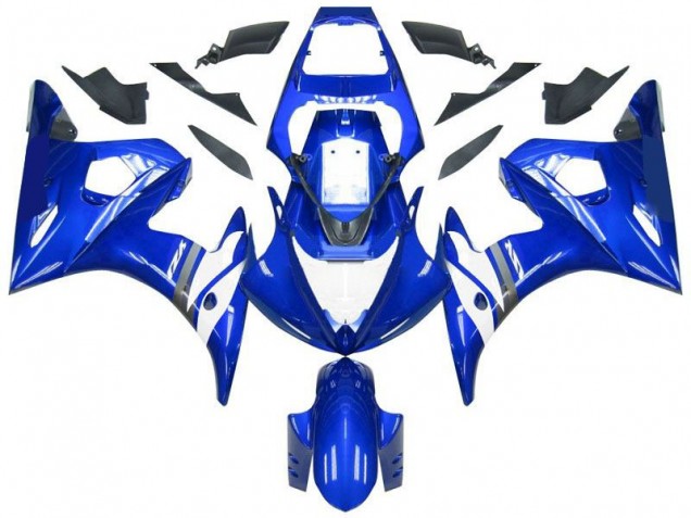 Custom 2003-2005 Blue White Yamaha YZF R6 Motor Fairings Custom 2003-2005 Blue White Yamaha YZF R6 Motor Fairings