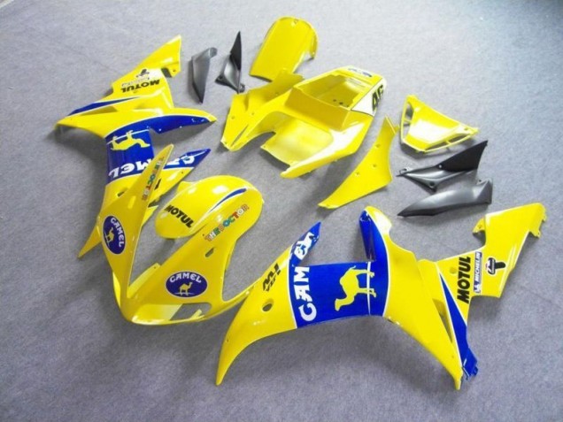Custom 2003-2005 Yellow Blue Motul Camel Yamaha YZF R6 Bike Fairings Custom 2003-2005 Yellow Blue Motul Camel Yamaha YZF R6 Bike Fairings