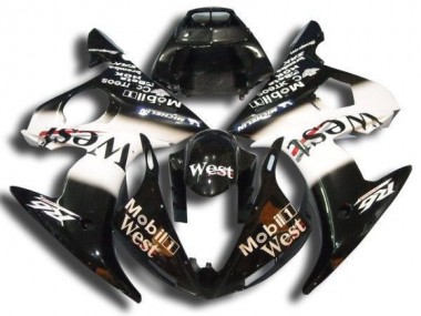 Custom 2003-2005 Black Mobil West Yamaha YZF R6 Motorbike Fairing