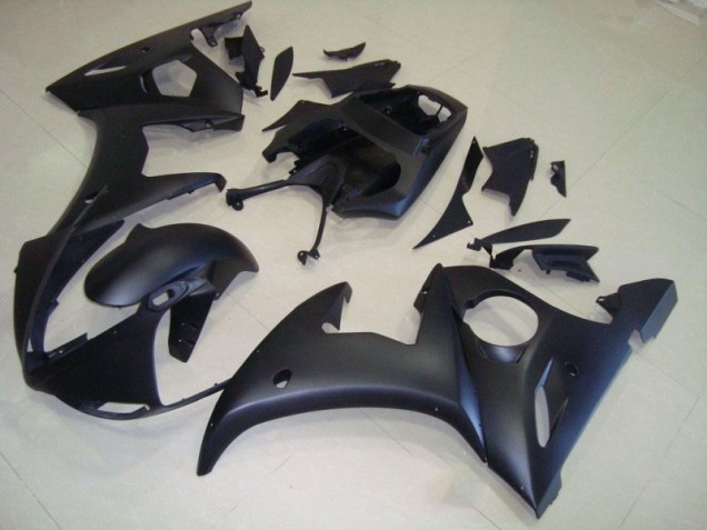 Custom 2003-2005 Matte Black Yamaha YZF R6 Moto Fairings Custom 2003-2005 Matte Black Yamaha YZF R6 Moto Fairings