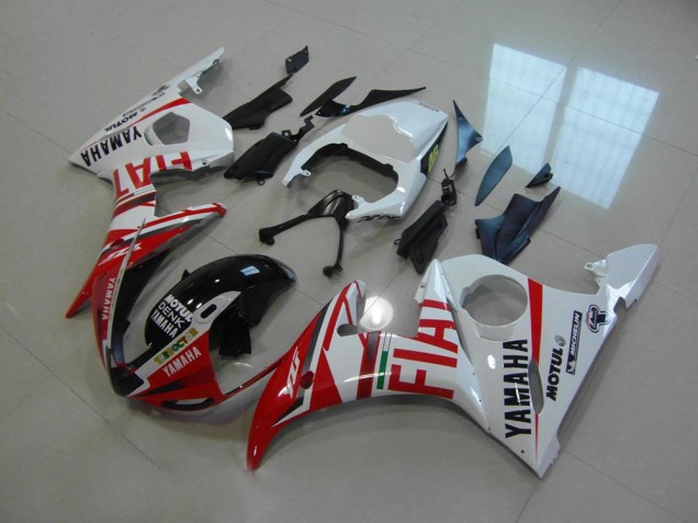 Custom 2003-2005 Red Fiat Yamaha YZF R6 Motorbike Fairing Custom 2003-2005 Red Fiat Yamaha YZF R6 Motorbike Fairing