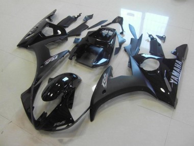 Custom 2003-2005 Matte Black Glossy Black Yamaha YZF R6 Motorbike Fairing Kits