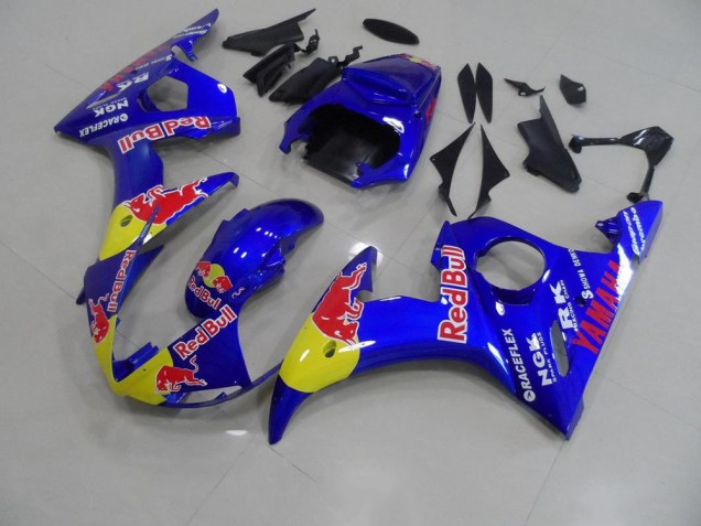 Custom 2003-2005 Red Bull Yamaha YZF R6 Motorcycle Replacement Fairings Custom 2003-2005 Red Bull Yamaha YZF R6 Motorcycle Replacement Fairings