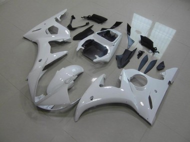 Aftermarket 2003-2005 White No Decals Yamaha YZF R6 Motorcylce Fairings