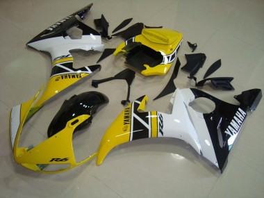 Custom 2003-2005 Yellow Aniversary Yamaha YZF R6 Motorcycle Fairings