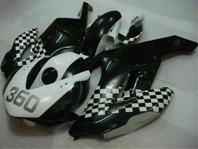 Custom 2004-2005 White Black Honda CBR1000RR Replacement Fairings Custom 2004-2005 White Black Honda CBR1000RR Replacement Fairings