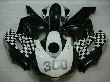 Custom 2004-2005 White Black Honda CBR1000RR Replacement Fairings