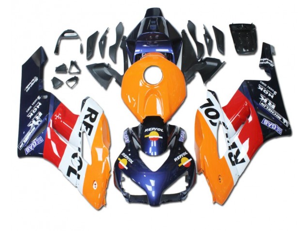 Custom 2004-2005 Orange Red Blue Repsol Honda CBR1000RR Bike Fairing