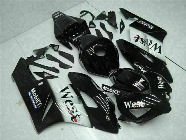 Custom 2004-2005 Black West Honda CBR1000RR Replacement Motorcycle Fairings Custom 2004-2005 Black West Honda CBR1000RR Replacement Motorcycle Fairings
