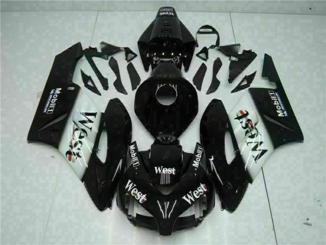 Custom 2004-2005 Black West Honda CBR1000RR Replacement Motorcycle Fairings Custom 2004-2005 Black West Honda CBR1000RR Replacement Motorcycle Fairings