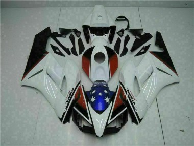 Custom 2004-2005 White Black Honda CBR1000RR Motorcycle Fairings Kit