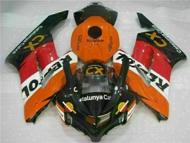 Custom 2004-2005 Orange Repsol CX Honda CBR1000RR Replacement Motorcycle Fairings Custom 2004-2005 Orange Repsol CX Honda CBR1000RR Replacement Motorcycle Fairings