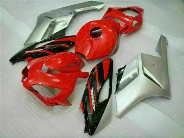 Custom 2004-2005 Red Silver Honda CBR1000RR Moto Fairings Custom 2004-2005 Red Silver Honda CBR1000RR Moto Fairings