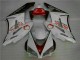 Custom 2004-2005 White Red Honda CBR1000RR Moto Fairings