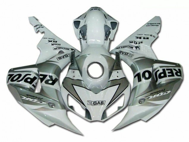 Custom 2004-2005 Silver Repsol Honda CBR1000RR Bike Fairings & Plastics Custom 2004-2005 Silver Repsol Honda CBR1000RR Bike Fairings & Plastics