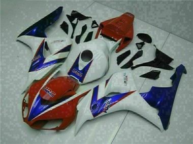 Custom 2004-2005 Red White Honda CBR1000RR Replacement Motorcycle Fairings