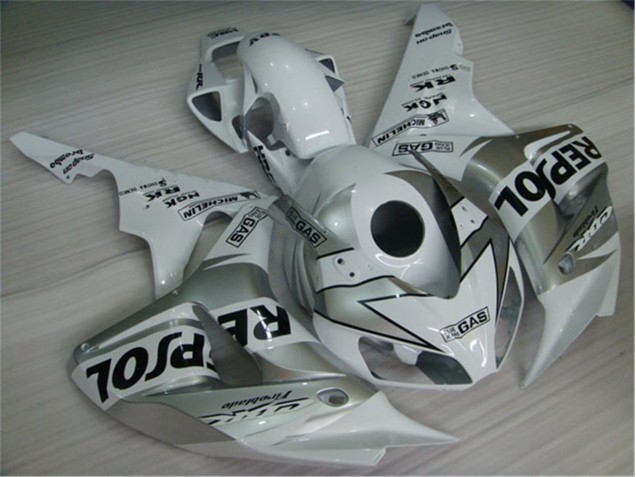 Custom 2004-2005 White Silver Black Repsol Honda CBR1000RR Replacement Fairings Custom 2004-2005 White Silver Black Repsol Honda CBR1000RR Replacement Fairings