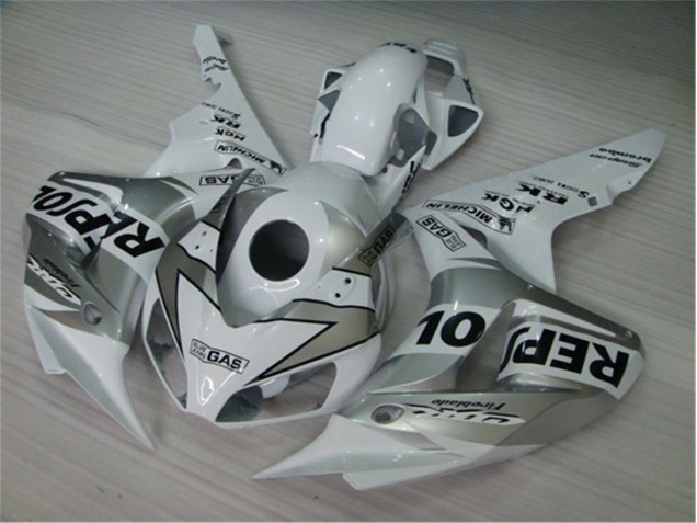 Custom 2004-2005 White Silver Black Repsol Honda CBR1000RR Replacement Fairings Custom 2004-2005 White Silver Black Repsol Honda CBR1000RR Replacement Fairings