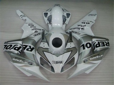 Custom 2004-2005 White Silver Black Repsol Honda CBR1000RR Replacement Fairings