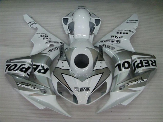 Custom 2004-2005 White Silver Black Repsol Honda CBR1000RR Replacement Fairings Custom 2004-2005 White Silver Black Repsol Honda CBR1000RR Replacement Fairings