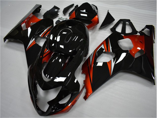 Aftermarket 2004-2005 Orange Black Suzuki GSXR 600/750 Motor Bike Fairings