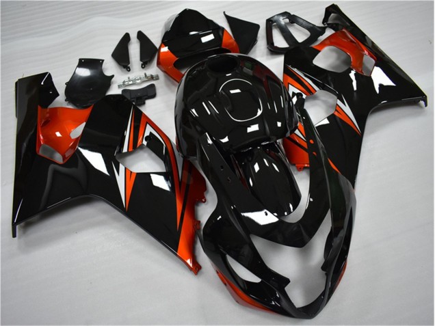 Custom 2004-2005 Orange Black Suzuki GSXR 600/750 Motor Bike Fairings Custom 2004-2005 Orange Black Suzuki GSXR 600/750 Motor Bike Fairings