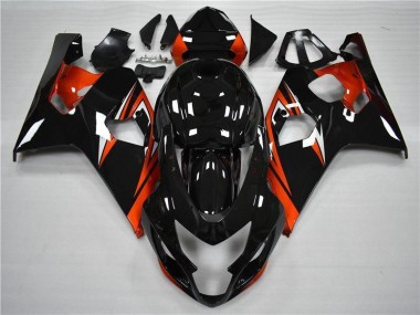 Aftermarket 2004-2005 Orange Black Suzuki GSXR 600/750 Motor Bike Fairings