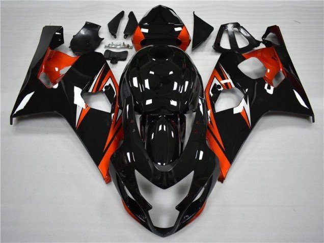 Custom 2004-2005 Orange Black Suzuki GSXR 600/750 Motor Bike Fairings Custom 2004-2005 Orange Black Suzuki GSXR 600/750 Motor Bike Fairings