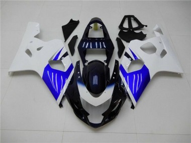 Custom 2004-2005 White Blue Suzuki GSXR 600/750 Replacement Motorcycle Fairings