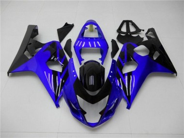 Custom 2004-2005 Blue Black Suzuki GSXR 600/750 Motorcycle Fairings Kits