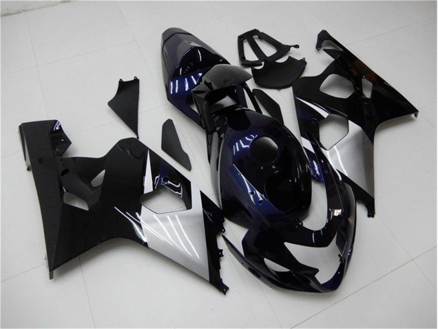 Custom 2004-2005 Blue Silver Suzuki GSXR 600/750 Replacement Fairings Custom 2004-2005 Blue Silver Suzuki GSXR 600/750 Replacement Fairings