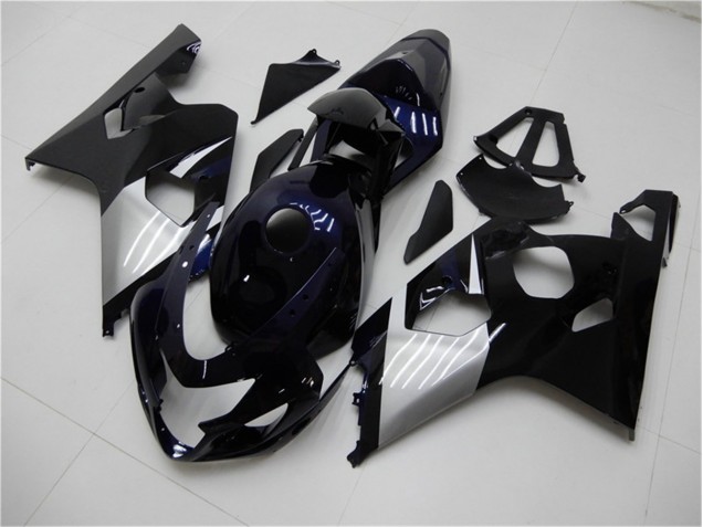 Custom 2004-2005 Blue Silver Suzuki GSXR 600/750 Replacement Fairings Custom 2004-2005 Blue Silver Suzuki GSXR 600/750 Replacement Fairings