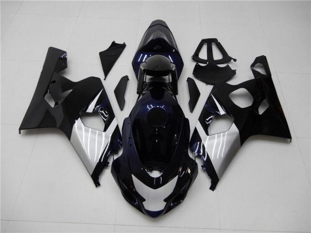 Custom 2004-2005 Blue Silver Suzuki GSXR 600/750 Replacement Fairings Custom 2004-2005 Blue Silver Suzuki GSXR 600/750 Replacement Fairings