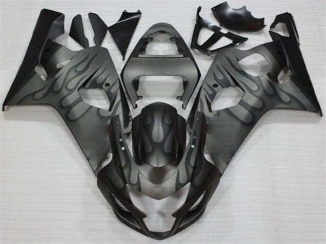 Aftermarket 2004-2005 Black Grey Suzuki GSXR 600/750 Motorcylce Fairings