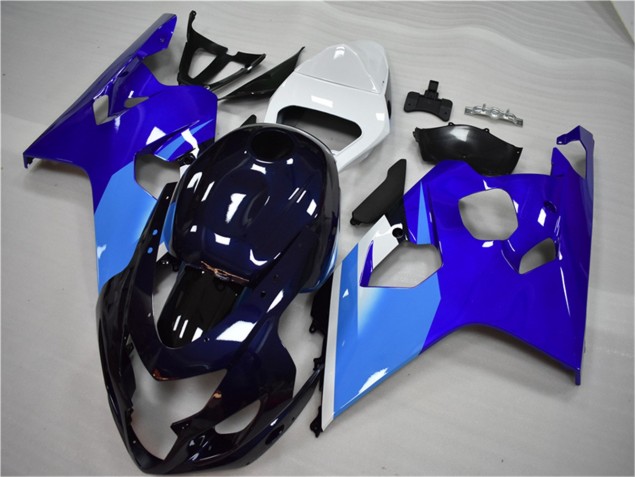 Aftermarket 2004-2005 Blue White Suzuki GSXR 600/750 Bike Fairing Kit