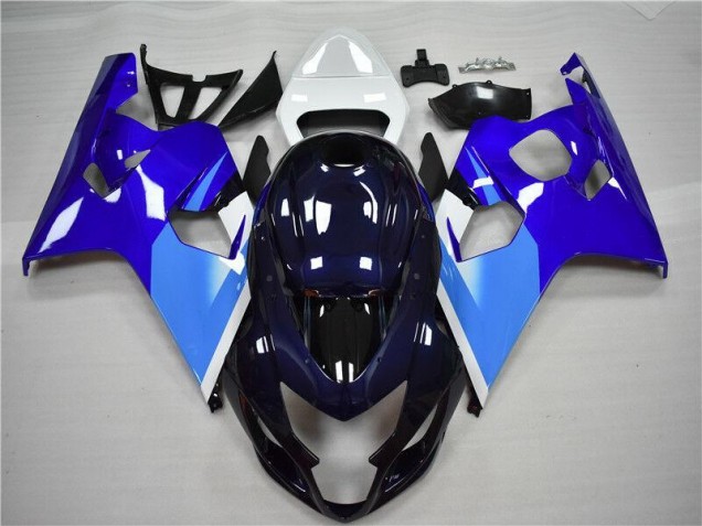 Aftermarket 2004-2005 Blue White Suzuki GSXR 600/750 Bike Fairing Kit