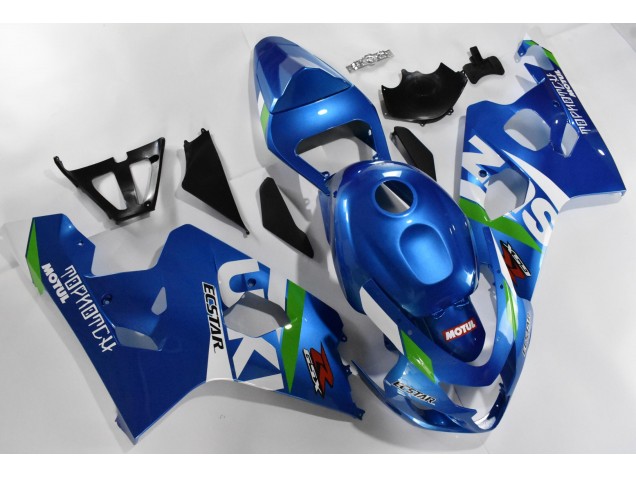 Aftermarket 2004-2005 Blue White Suzuki GSXR 600/750 Motorcylce Fairings