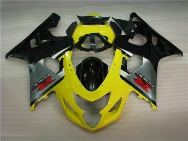 Custom 2004-2005 Yellow Black Suzuki GSXR 600/750 Motorbike Fairing