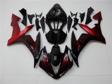 Aftermarket 2004-2006 Yamaha YZF R1 Motorcycle Fairings MF0404 - Red Black